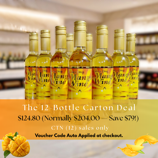 12 Bottles of Medium Mango Wine